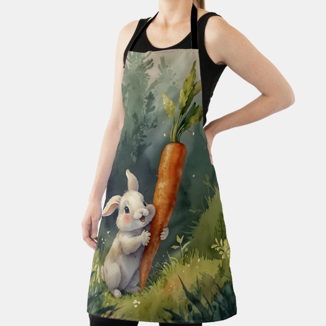 Meadow Bunny Dreams: Whimsical Print Apron  (Insitu)