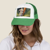  Meadow Bunny Dreams: Whimsical Trucker Hat 