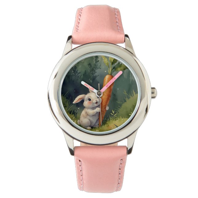Meadow Bunny Dreams: Whimsical Watch  (Front)