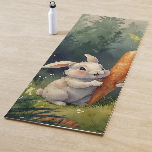 Meadow Bunny Dreams: Whimsical Yoga Mat  (In Situ)