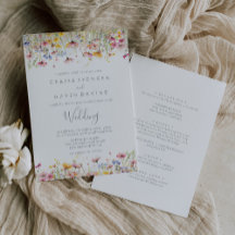 Meadow Colourful Wildflower Front & Back Wedding