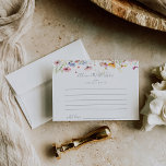 Meadow Colourful Wildflower Wedding Advice Card<br><div class="desc">This meadow colourful wildflower wedding advice card is perfect for a rustic wedding. The design features green, pink, blush, yellow, purple, watercolor multicolor meadow flowers. These cards are perfect for a wedding, bridal shower, baby shower, graduation party & more. Personalize the cards with the names of the bride and groom,...</div>