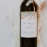 Meadow Colourful Wildflower Wedding Wine Labels<br><div class="desc">These meadow colourful wildflower wedding wine labels are perfect for a rustic wedding. The design features green, pink, blush, yellow, purple, watercolor multicolor meadow flowers. Make the wine bottle stickers your own by including your names, location and the date of your event. These labels can compliment the wedding reception, rehearsal...</div>