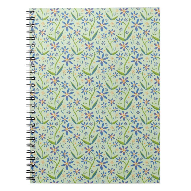 Meadow | Dancing Watercolor Daisies Notebook (Front)