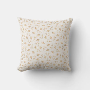 Meadow dry flower field daisy neutral nursery throw pillow