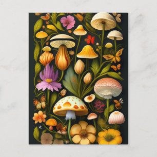 Meadow Flora Modern Haeckel Postcard