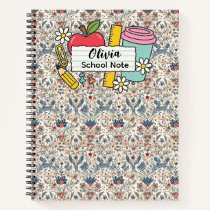 meadow floral Back to School Supplies Teachers  Notebook
