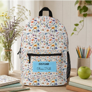 meadow floral Back to School Supplies Teachers Printed Backpack