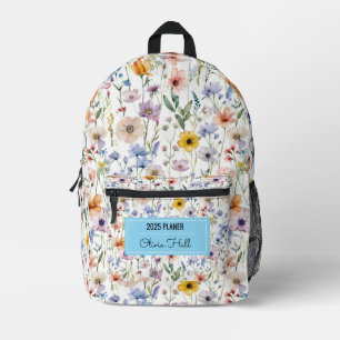 meadow floral Back to School Supplies Teachers Printed Backpack