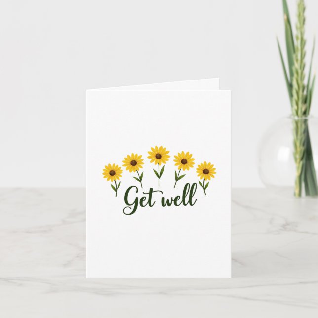 Meadow Flower Get Well Card (Front)