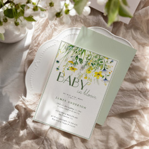 Meadow Flowers Baby In Bloom Baby Shower Invitation
