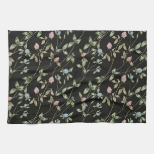 Meadow flowers clover prints country house kitchen towel