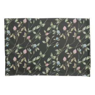 Meadow flowers clover prints country house  pillowcase