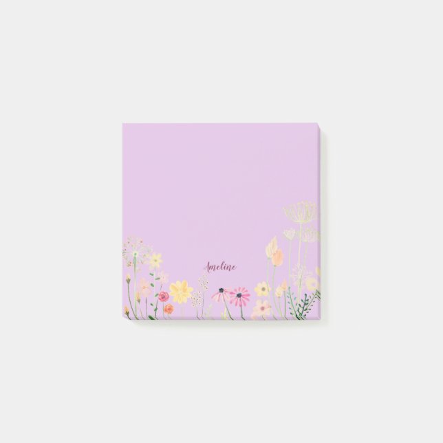 Meadow Flowers Post-it Notes (Front)