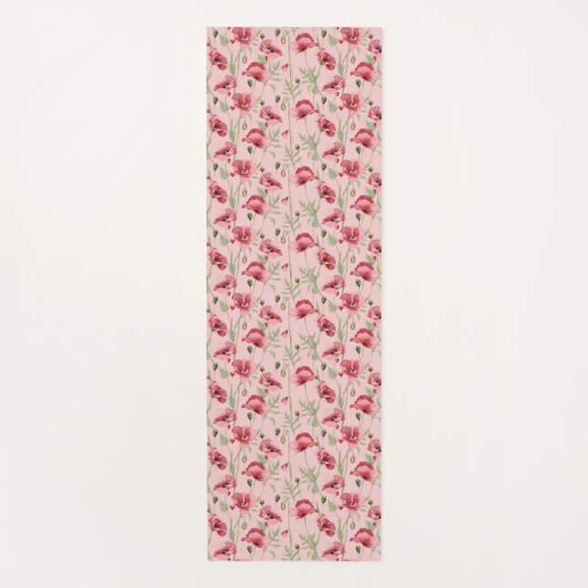 Meadow flowers prints country house bath towel set yoga mat (Front)