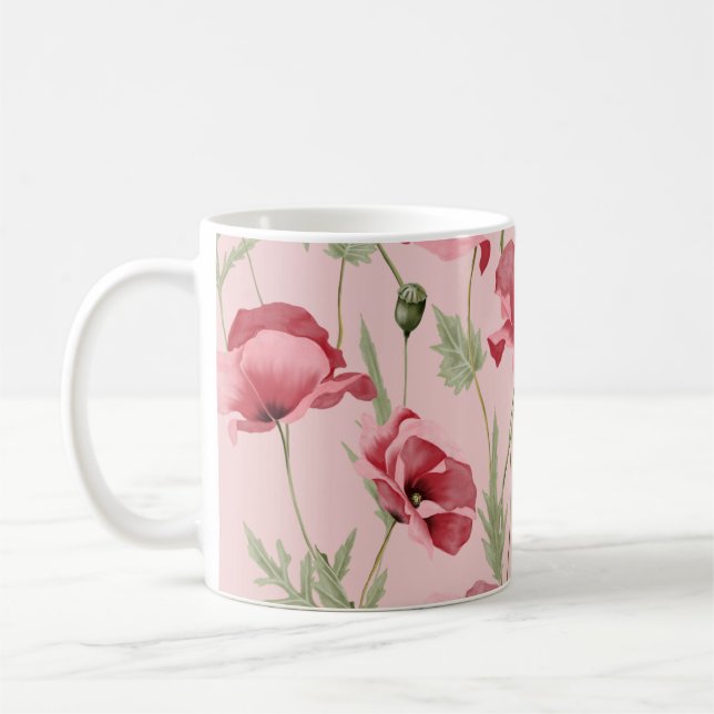 Meadow flowers prints country house  coffee mug (Left)