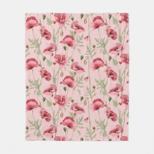 Meadow flowers prints country house  fleece blanket