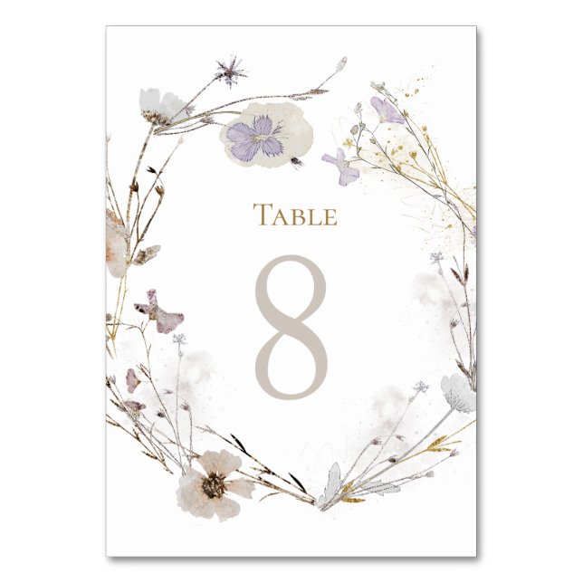 meadow flowers Table Number 8 (Front)