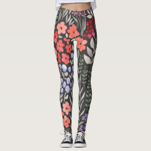 Meadow Flowers: Watercolor Floral Seamless Leggings