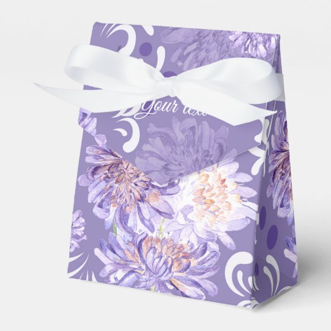meadow flowers watercolor Pattern Favor Box (Front Side)