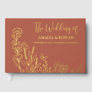 Meadow Flowers Wedding Guest Book