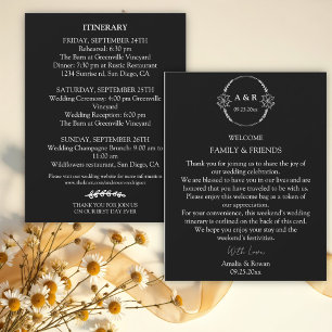 Meadow Flowers Wedding Welcome Itinerary