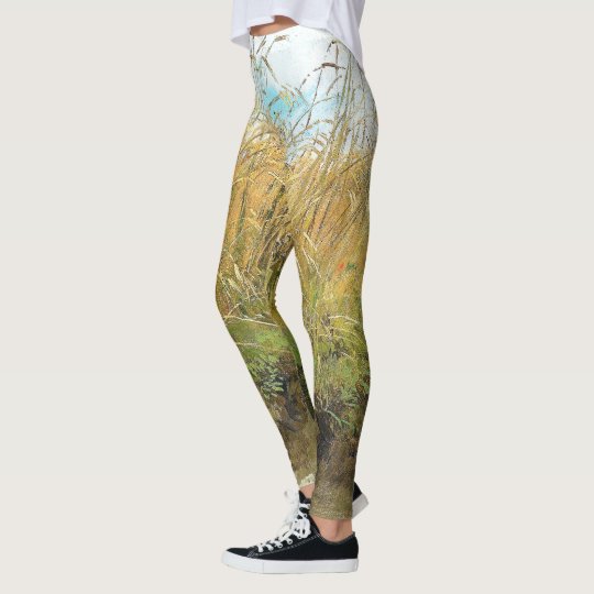 Meadow Grasses Wheat Field All Over Print Leggings