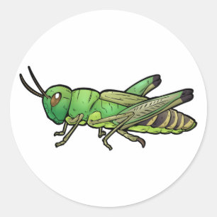 Meadow Grasshopper Classic Round Sticker
