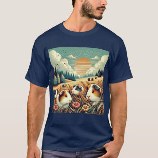 Meadow Grazing Guinea Pigs T-Shirt