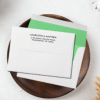 MEADOW GREEN Elegant return address family name
