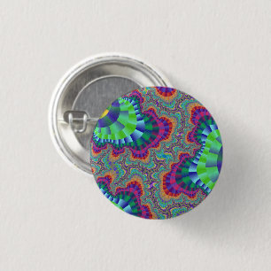 Meadow Green Gear 1 Inch Round Button