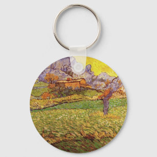 Meadow in Mountains by Vincent van Gogh Keychain