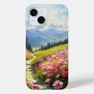 Meadow in Mountains iPhone 15 Case