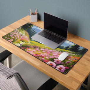 Meadow in Mountains Desk Mat