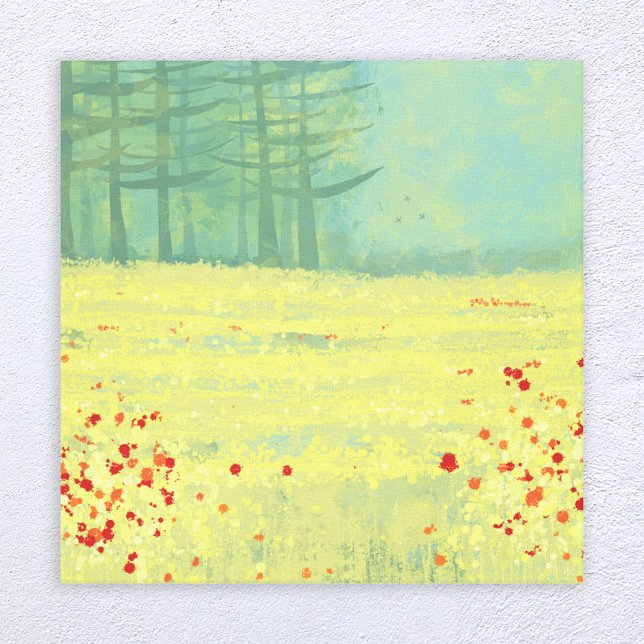 Meadow Landscape Painting Canvas Print (Creator Uploaded)