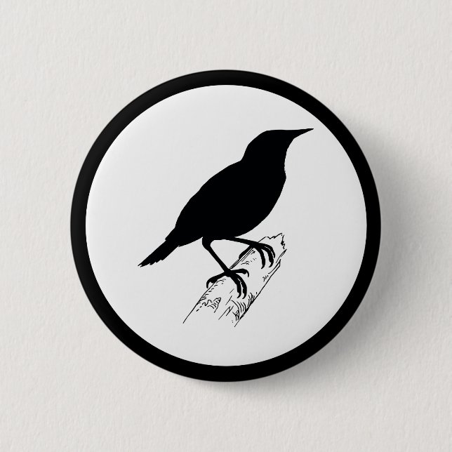 Meadow Lark 2 Inch Round Button (Front)