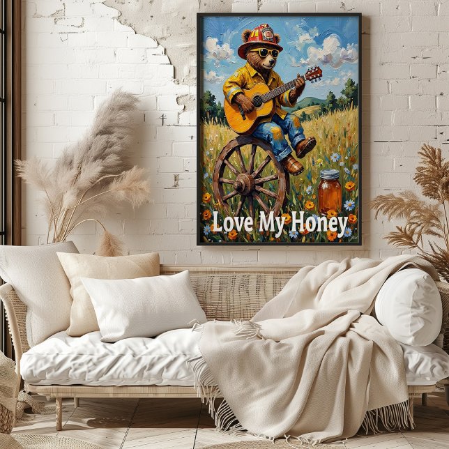 Meadow Melody: Bear's Wheelside Strums Poster (Creator Uploaded)