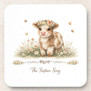 Meadow Melody cow paper plates Coaster