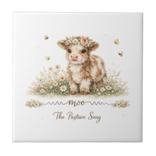 Meadow Melody cow paper plates Tile