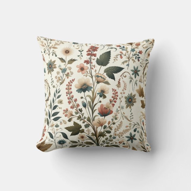 Meadow Melody Throw Pillow (Front)