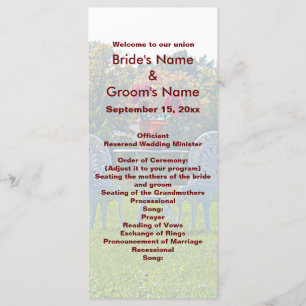 Meadow of Love - Autumn Tree Wedding Program
