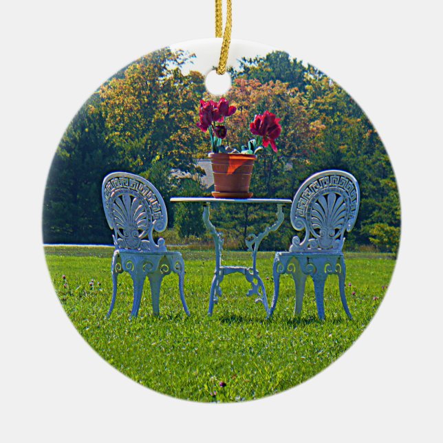 Meadow of Love Ceramic Ornament (Front)