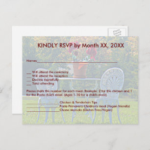 Meadow of Love Mariage d'automne RSVP Menu Carte p