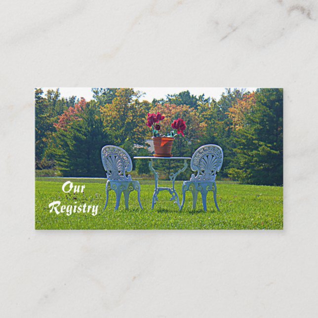 Meadow of Love with Autumn Leaves Registry Card (Front)
