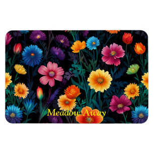 Meadow of Vivid Flowers Magnet