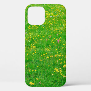 Meadow of wild flowers of the Dolomites Alps on su iPhone 12 Case