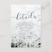 Meadow Song fading Wildflowers Wedding Details