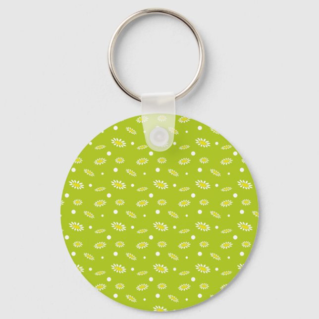 Meadow Stars Daisy Flowers Keychain (Front)