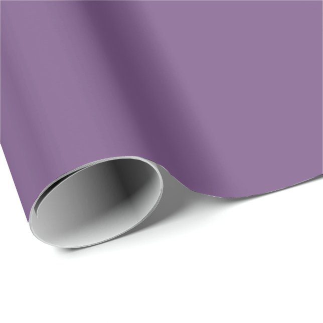 Meadow Violet Solid Colour Print, Purple Wrapping Paper (Roll Corner)