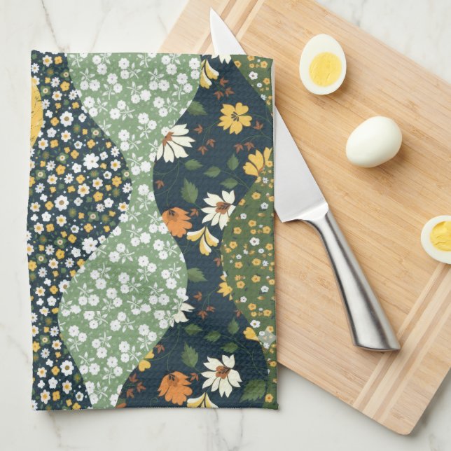 Meadow Waves Kitchen Towel (Quarter Fold)